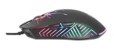 Manhattan Gaming Mouse with LEDs, Wired, Seven Button, Scroll Wheel, 7200dpi, Black with LED lighting, Three Year Warranty view 5
