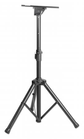 Manhattan Tripod Floor Mount for TV/Monitor/Projector/Laptop, For screens: 13" to 32", VESA compatibility: 75x75 and 100x100mm - check the dimensions of the four mounting holes on back of screen to ensure it fits, Max 15kg, Height Adjustable, Black, Bracket view 6