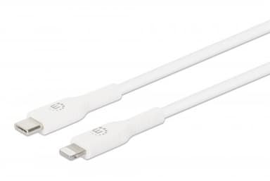 Manhattan USB-C to Lightning Cable, Charge & Sync, 2m, White, For Apple iPhone/iPad/iPod, Male to Male, MFi Certified (Apple approval program), 480 Mbps (USB 2.0), Hi-Speed USB, Lifetime Warranty view 2