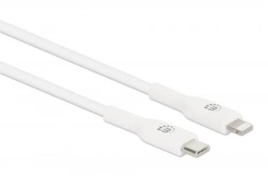 Manhattan USB-C to Lightning Cable, Charge & Sync, 2m, White, For Apple iPhone/iPad/iPod, Male to Male, MFi Certified (Apple approval program), 480 Mbps (USB 2.0), Hi-Speed USB, Lifetime Warranty view 3