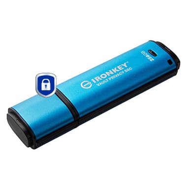 Kingston Technology IronKey 256GB USB-C Vault Privacy 50C AES-256 Encrypted, FIPS 197 view 3