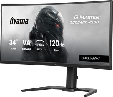 iiyama GCB3482WQSU-B1 computer monitor 86.4 cm (34") 3440 x 1440 pixels UltraWide Quad HD LED Black view 4