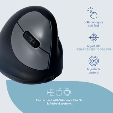 R-Go Tools Ergonomic mouse R-Go HE Break with break software, large (hand size ≥ 185 mm), right-handed, Bluetooth, black view 11