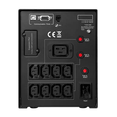 CyberPower PR2200ELCDSL uninterruptible power supply (UPS) Line-Interactive 2.2 kVA 1980 W 9 AC outlet(s) view 4