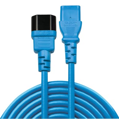 Lindy 2m IEC Extension Cable, Blue view 3