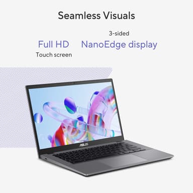 ASUS Chromebook Plus CX34 CB3402CVA-MW0586 Intel® Core™ i3 i3-1315U 35.6 cm (14") Touchscreen Full HD 8 GB LPDDR5-SDRAM 128 GB UFS Wi-Fi 6E (802.11ax) ChromeOS Grey view 8