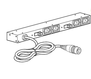 APC AP6032A power distribution unit (PDU) 4 AC outlet(s) 0U/1U Black view 3