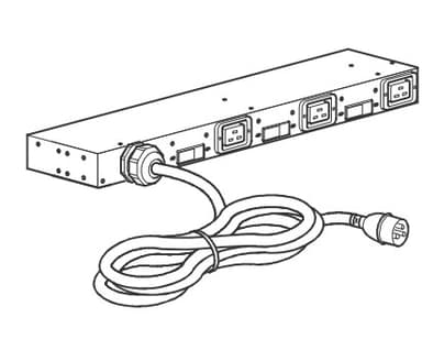 APC AP6038A power distribution unit (PDU) 3 AC outlet(s) 0U/1U Black view 4