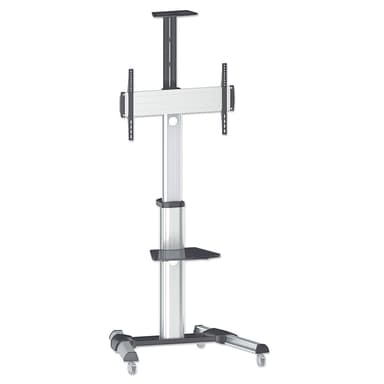 Manhattan Trolley Mount Stand for TV & Monitors, For screens 37" to 65", VESA compatibility: all between 200x200 to 600x400mm - check the dimensions of the four mounting holes on back of screen to ensure it fits, Max 50kg, Silver, LFD, Bracket, Lifetime Warranty view 3