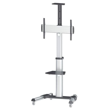 Manhattan Trolley Mount Stand for TV & Monitors, For screens 37" to 65", VESA compatibility: all between 200x200 to 600x400mm - check the dimensions of the four mounting holes on back of screen to ensure it fits, Max 50kg, Silver, LFD, Bracket, Lifetime Warranty view 2