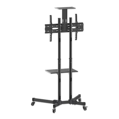 Manhattan Trolley Mount Stand for TV & Monitors, For screens 37" to 65", VESA compatibility: all between 200x200 to 600x400mm - check the dimensions of the four mounting holes on back of screen to ensure it fits, Max 40kg, Black, LFD, Bracket, Lifetime Warranty view 4