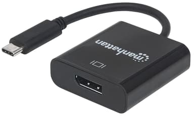 Manhattan USB-C to DisplayPort 1.2 Cable, 4K@30Hz, 21cm, Male to Female, Black, Lifetime Warranty view 2