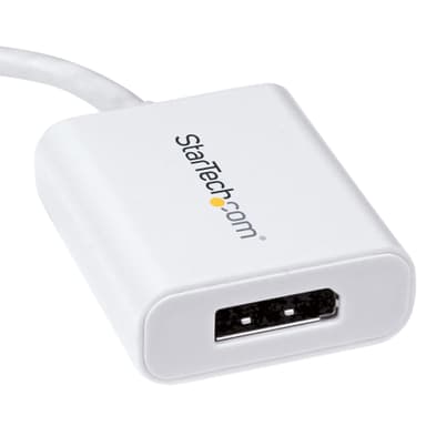 StarTech.com USB C to DisplayPort Adapter - 4K 60Hz/8K 30Hz - USB Type-C to DP 1.4 HBR2 Adapter Dongle - Compact USB-C (DP Alt Mode) Monitor Video Converter - Thunderbolt 3 Compatible - White view 3