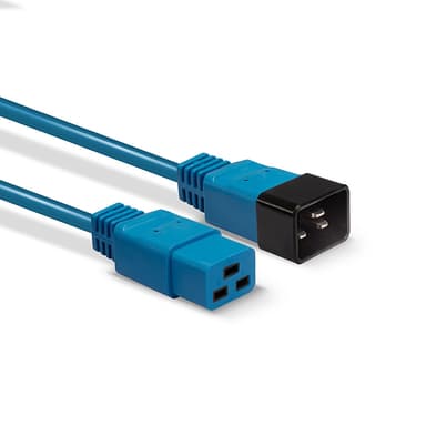 Lindy 2m IEC C19 to C20 Extension Cable, Blue view 4