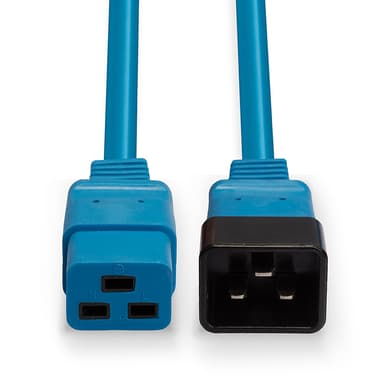 Lindy 2m IEC C19 to C20 Extension Cable, Blue view 5