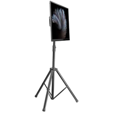 Manhattan Tripod Floor Mount for TV & Monitors, Stand Assembly, For screens: 37" to 65", VESA compatibility: all between 200x200 to 600x400mm - check the dimensions of the four mounting holes on back of screen to ensure it fits, Max 35kg, Black, LFD, Bracket view 3