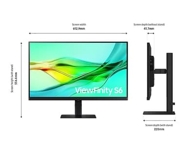 Samsung LS27D600UAU computer monitor 68.6 cm (27") 2560 x 1440 pixels Quad HD Black view 6
