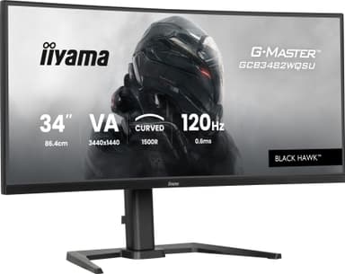 iiyama GCB3482WQSU-B1 computer monitor 86.4 cm (34") 3440 x 1440 pixels UltraWide Quad HD LED Black view 2