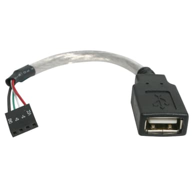 StarTech.com 6in USB 2.0 Cable - USB A Female to USB Motherboard 4 Pin Header F/F view 2