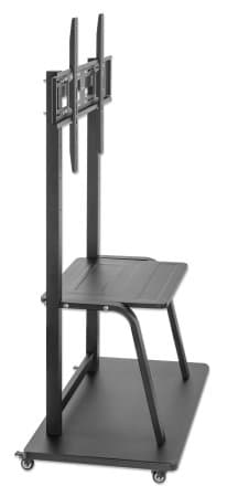 Manhattan Trolley Mount Stand for TV & Monitors, For screens 37" to 100", VESA compatibility: all between 200x200 to 800x600mm - check the dimensions of the four mounting holes on back of screen to ensure it fits, Max 150kg, Height-adjustable to four levels,Bracket view 5