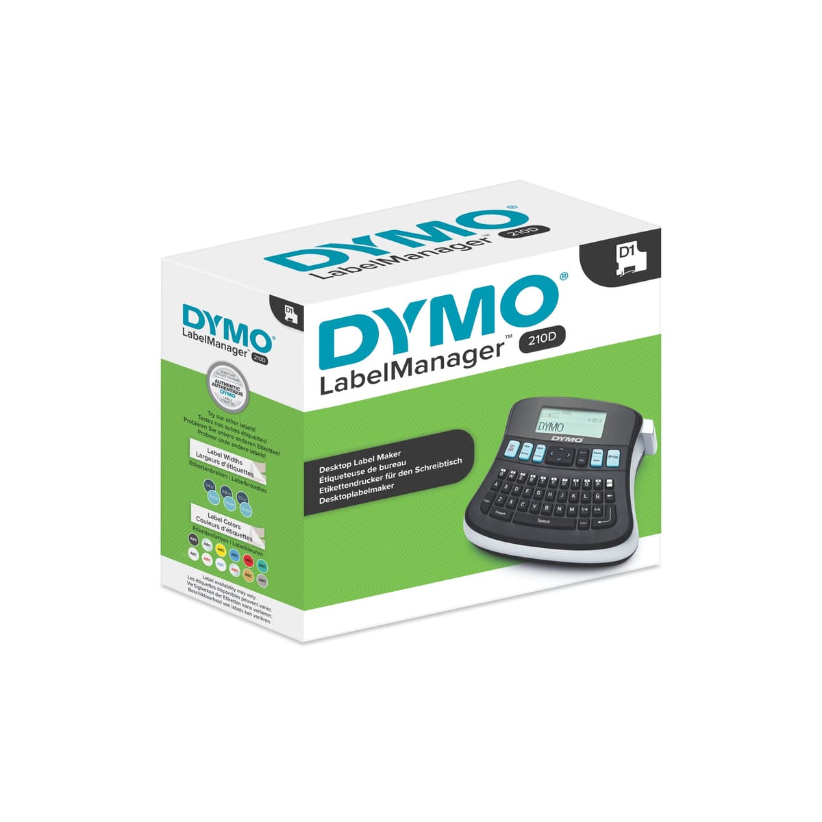 DYMO LabelManager 210D+ Label Maker | Desktop Label Printer | Portable Label Maker with QWERTY Keyboard | Large Display & One-Touch Smart Keys | For Home & Office