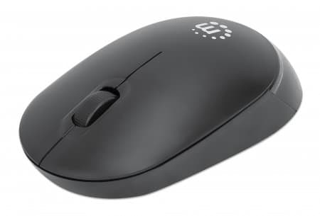 Manhattan Performance III Wireless Mouse, Black, 1000dpi, 2.4Ghz (up to 10m), USB, Optical, Ambidextrous, Three Button with Scroll Wheel, USB nano receiver, AA battery (not included), Low friction base, Three Year Warranty