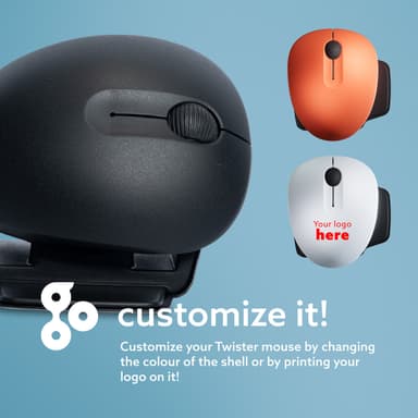 R-Go Tools Ergonomic mouse R-Go Twister, with break software, ambidextrous mouse for both hands, foldable, bluetooth and wired view 15