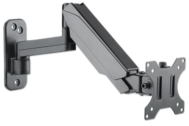 Manhattan Wall Mount for TV & Monitors (Spring Arm 3 pivots), For screens 17" to 32", VESA compatibility: 75x75mm and 100x100mm - check the dimensions of the four mounting holes on back of screen to ensure it fits, Max 8kg, Black, Bracket, Lifetime Warranty view 4