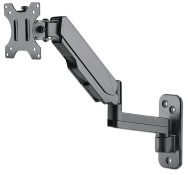 Manhattan Wall Mount for TV & Monitors (Spring Arm 3 pivots), For screens 17" to 32", VESA compatibility: 75x75mm and 100x100mm - check the dimensions of the four mounting holes on back of screen to ensure it fits, Max 8kg, Black, Bracket, Lifetime Warranty view 6
