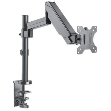 Manhattan Desk Mount for TV & Monitors (Full Motion Gas Spring), For screens 13" to 27", Clamp or Grommet Assembly, VESA compatibility: 75x75mm and 100x100mm - check the dimensions of the four mounting holes on back of screen to ensure it fits, Max 8kg, Bracket view 3