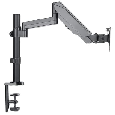 Manhattan Desk Mount for TV & Monitors (Full Motion Gas Spring), For screens 13" to 27", Clamp or Grommet Assembly, VESA compatibility: 75x75mm and 100x100mm - check the dimensions of the four mounting holes on back of screen to ensure it fits, Max 8kg, Bracket view 4