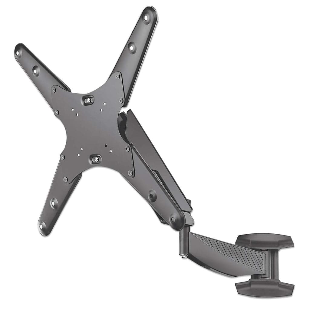 Manhattan Wall Mount for TV & Monitors (Spring Arm 3 pivots), For screens 17" to 55", VESA compatibility: all between 75x75mm to 400x400mm - check the dimensions of the four mounting holes on back of screen to ensure it fits, Max 30kg, Black, Bracket