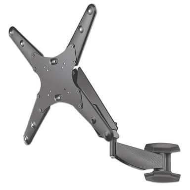 Manhattan Wall Mount for TV & Monitors (Spring Arm 3 pivots), For screens 17" to 55", VESA compatibility: all between 75x75mm to 400x400mm - check the dimensions of the four mounting holes on back of screen to ensure it fits, Max 30kg, Black, Bracket view 2