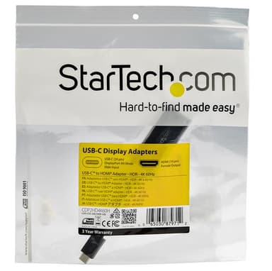 StarTech.com USB C to HDMI Adapter - 4K 60Hz Video, HDR10 - USB-C to HDMI 2.0b Adapter Dongle - USB Type-C DP Alt Mode to HDMI Monitor/Display/TV - USB C to HDMI Converter view 7
