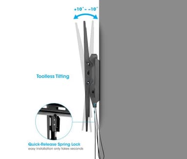 Manhattan Wall Mount for TV & Monitors (Tilt), For screens: 60" to 120", VESA compatibility: all between 50x50mm to 900x600mm - check the dimensions of the four mounting holes on back of screen to ensure it fits, Max 120kg, Black, LFD, Bracket view 5