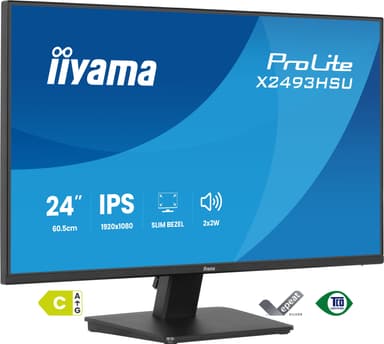 iiyama ProLite X2493HSU-B1 computer monitor 60.5 cm (23.8") 1920 x 1080 pixels Full HD LED Black view 2
