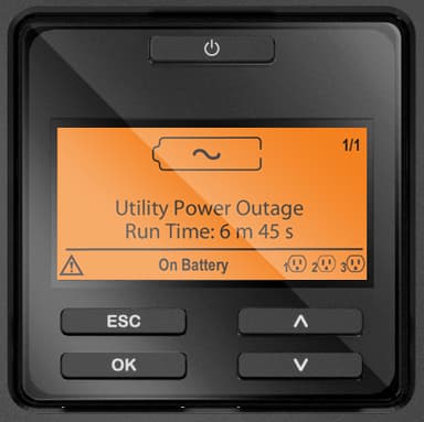 APC Smart-UPS On-Line, 1500VA/1500W, Tower, 230V, 6x C13 IEC outlets, SmartSlot, Extended runtime, W/O rail kit view 8
