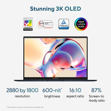 ASUS Zenbook 14 OLED UX3405CA-QL104W Intel Core Ultra 9 285H Laptop 35.6 cm (14") Touchscreen WUXGA 32 GB LPDDR5x-SDRAM 1 TB SSD Wi-Fi 7 (802.11be) Windows 11 Home Blue view 10