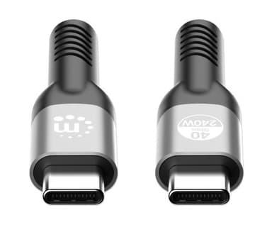 Manhattan Fast USB-C to USB-C Cable (240W), 1m, 240W Laptop Charging + High-Speed Data & Video, Works with ALL Laptops (Note additional USB-C 240W wall charger needed), 40 Gbps Ultra-Fast Transfers, Black, 3 year Warranty view 4