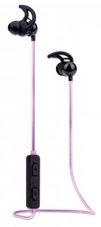 Manhattan Bluetooth In-Ear Headset, Multi Coloured Cable Light, Omnidirectional Mic, Integrated Controls, Ear Hook for Secure Fit, 5 hour usage time (approx), Max Range 10m, Bluetooth v4.0, Rainproof, USB-A charging cable incl, 3 Year Warranty view 4