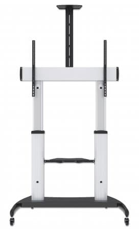 Manhattan Trolley Mount Stand for TV & Monitors, For screens: 60" to 100",VESA compatibility:all between 200x200 to 800x600mm -check the dimensions of the four mounting holes on back of screen to ensure it fits,Max 100kg,Height adjustable 1200 to 1685mm,LFD,Bracket view 4