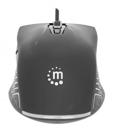 Manhattan Gaming Mouse with LEDs, Wired, Seven Button, Scroll Wheel, 7200dpi, Black with LED lighting, Three Year Warranty view 6