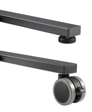 Manhattan Trolley Mount Stand for TV & Monitors, For screens: 34" to 55", VESA compatibility: all between 200x200 to 400x400mm - check the dimensions of the four mounting holes on back of screen to ensure it fits, Max 35kg, Height-adjustable to four levels, Bracket view 7
