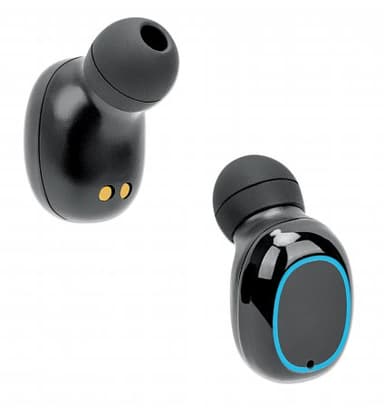 Manhattan Bluetooth In-Ear Headphones, Black, Microphone, Integrated Controls, Sweatproof, Noise Isolating, 5 hour usage time, Max Range 10m, Charging Case with Powerbank (1200mAh), Bluetooth v5.0, USB-A charging cable included, 3 Year Warranty view 6