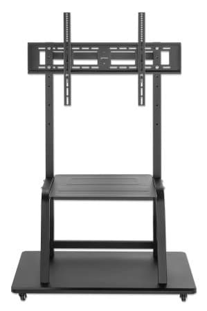 Manhattan Trolley Mount Stand for TV & Monitors, For screens 37" to 100", VESA compatibility: all between 200x200 to 800x600mm - check the dimensions of the four mounting holes on back of screen to ensure it fits, Max 150kg, Height-adjustable to four levels,Bracket view 4