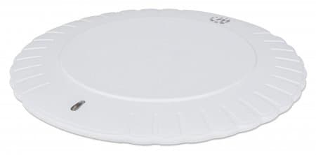 Manhattan Smartphone Wireless Charging Pad, 5W charging, QI certified, White, Micro-USB to USB-A cable included, Micro-USB input into pad, USB-A wall charger/input required (not included), Cable 0.5m, Three Year Warranty