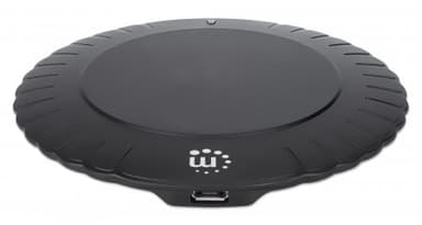 Manhattan Smartphone Wireless Charging Pad, 5W charging, QI certified, Black, Micro-USB to USB-A cable included, Micro-USB input into pad, USB-A wall charger/input required (not included), Cable 0.5m, Three Year Warranty view 5