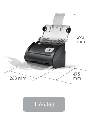 Plustek SmartOffice PS186 ADF scanner 600 x 600 DPI A4 Black, Silver view 4