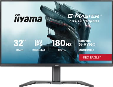 iiyama G-MASTER GB3272QSU-B1 computer monitor 80 cm (31.5") 2560 x 1440 pixels Quad HD LED Black view 2