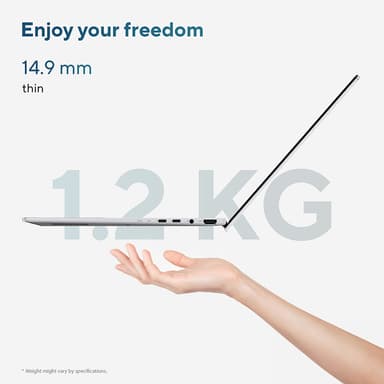 ASUS Zenbook 14 OLED UX3405CA-QL104W Intel Core Ultra 9 285H Laptop 35.6 cm (14") Touchscreen WUXGA 32 GB LPDDR5x-SDRAM 1 TB SSD Wi-Fi 7 (802.11be) Windows 11 Home Blue view 8